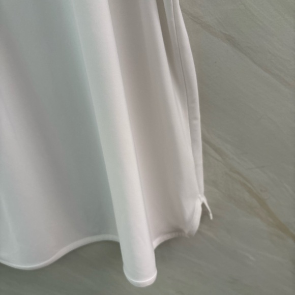 Nic+Zoe 3X White V-Neck Sleeveless Mixed Material (Linen/Polyester)Blouse - Picture 9 of 11